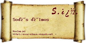 Soós Álmos névjegykártya