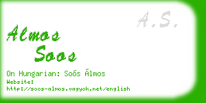 almos soos business card