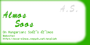 almos soos business card